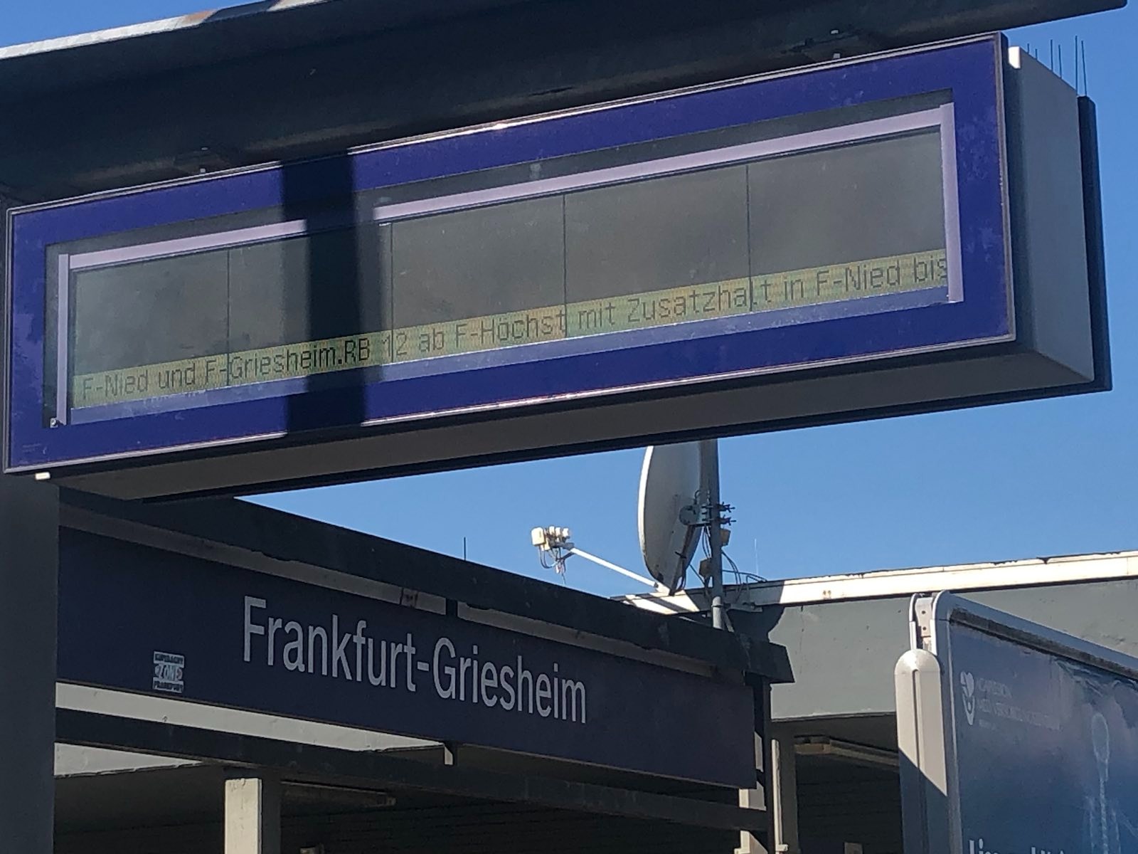Sperrung des Bahn-Verkehrs in Griesheim